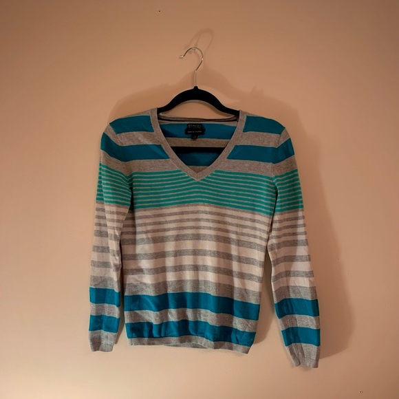 TOMMY HILFIGER Womens Teal/Grey long sleeve - Picture 1 of 3